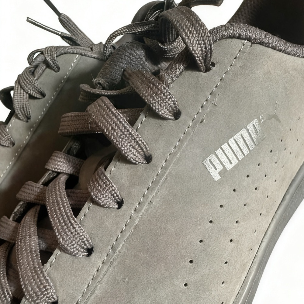 Puma Smash v2 L Gray Sneakers US 10 EU 43 Leather Casual - Picture 6 of 9